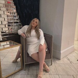 Ivory dress with back slit